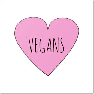 Vegans Love Posters and Art